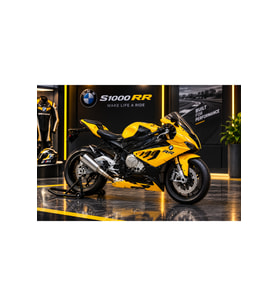 BMW S1000 RR Sarı 1:12 Die-Cast Model Motosiklet