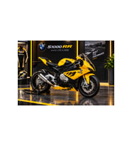BMW S1000 RR Sarı 1:12 Die-Cast Model Motosiklet