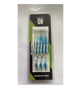 Caretta C8 10cm 10gr 5+3 Silikon Yem Blue Blue