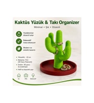 Şık Kaktüs Tasarımlı Yüzük ve Takı Organizer, Dekoratif ve Fonksiyonel