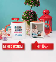 Din Kültürü Öğretmenine Hediye Din Kültürü Öğretmeni Kupa Bardak Turuncu Fotoğraflı