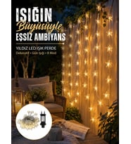 Dekoratif Yıldız Led Aydınlatma 20 Ledli 5 Metre Günışığı Yeni Nesil