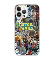 Iphone 12 Pro Uyumlu Star Wars Kolaj Tasarımlı Şeffaf Telefon Kılıfı