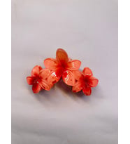 1 adet 3lü Turuncu Renk 12 cm Lotus Çiçeği Toka