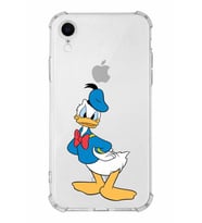 Apple iPhone XR Uyumlu Köşe Korumalı Antişok  Kapak Donald Duck Tasarımlı Şeffaf  Kılıf