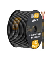 Hepa Merz Str-22-100M Stereo Mikrofon Kablosu 2x0.22 mm Ses Kablosu 100 Mt. (%100 Bakır)