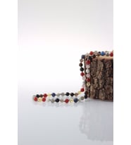 Öğrenci Kolyesi Kehribar-akik-lapis-labradorit-havlit-pembe Kuvars-dumanlı Kuvars-kaplan Gözü