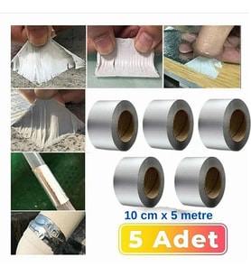 5 li Su Geçirmez Çatlak Bandı 10cm 5m Yüksek Sıcaklık Dayanıklı Çatı Boru Duvar Onarım Çamur Bant