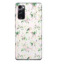 Samsung Galaxy S20 FE Uyumlu Çiçek Desenli Şeffaf Telefon Kılıfı