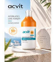 Acvit Aydınlatıcı, Leke Karşıtı, Yüksek Korumalı Güneş Kremi – 50+SPF – 100 ML. – PA++++