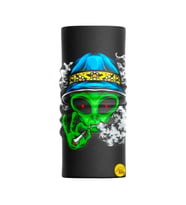 Motobir Baf-Bandana Mavi Şapkalı Yeşil Uzaylı (Renksiz)