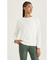 Yuvarlak Yaka Sweatshirt White