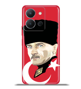 Vivo Y36 Kapak HD Renkli Dizayn Silikon Kılıf - TürkBayrağıAtatürk