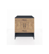 Kronos Şifonyer 2 Raflı 2 Çekmeceli 2 Kapaklı 88x59x96 Antrasit-Çam