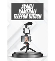 Telefon Tutucu Mikrofonlu LED'li Youtuber Video Kayıt
