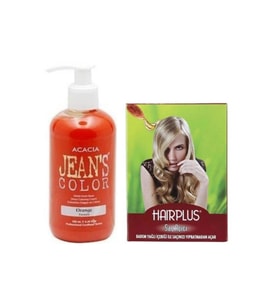 Turuncu Jeans Color Saç Boyası Ve Hairplus Saç Açıcı 250ml