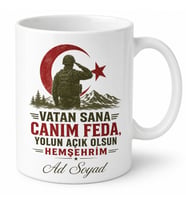 Askere Giden Hemşehriye Kupa Bardak Askerlik Hediye Anı Kupası