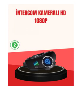 Mey İthalat® Q28 Kameralı Motosiklet Kask Kulaklık Bluetooth 5.3 Su Geçirmez 1080P HD
