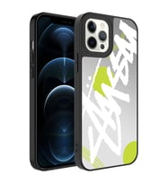 Apple iPhone 12 Pro Max Kılıf Aynalı Desenli Kamera Korumalı Parlak Zore Mirror Kılıf Yazı
