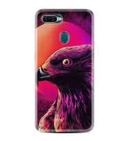 Oppo A5S A15 A16 A54 A55 A73 A74 Kılıf Desemli Silikon Red Eagle 1752