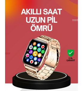 Mey İthalat® 41 Mm Kavisli Kasa Akıllı Saat Ios Android Uyumlu