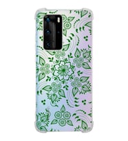 Huawei P40 Pro  Köşe Korumalı Antişok Kapak Nostalji Desen Tasarımlı Şeffaf  Kılıf