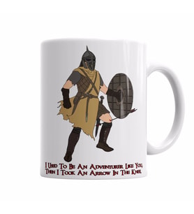 Skyrim Arrow İn The Knee Kupa Bardak Porselen