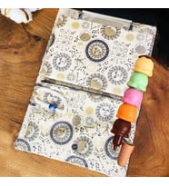 Tarot Ay Ve Güneş Tasarımlı Sıkıştırmalı Sekreterlik Dosya & Eğlenceli Kalem Seti