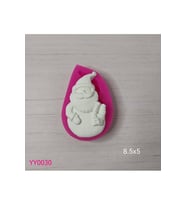 YY0030 Sevimli Noel Baba Silikon Kalıp (Çok Renkli)