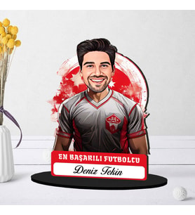 Kişiye Özel Erkek Futbolcuya Hediye Karikatürlü Biblo