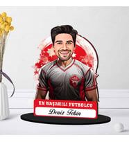Kişiye Özel Erkek Futbolcuya Hediye Karikatürlü Biblo