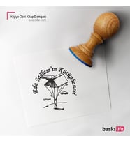 Paraşüt Kitap Kişiye Özel Kitap Damgası Kitap Mührü Kaşe Kitap Mühür Özel Damga 453