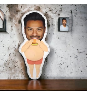 Yastık Adam Hamburger Yiyen Eğlenceli Bebek Yastık-23