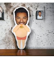 Yastık Adam Hamburger Yiyen Eğlenceli Bebek Yastık-23