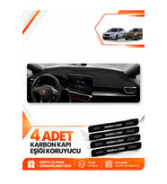 CUPRA FORMENTOR (2020-2026) Uyumlu Ön Torpido Koruma Kılıfı Halısı - Siyah