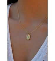 925 Gümüş  Harfini Seç Plaka Kolye (Gold)