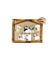 Sh Album Bambu Hasır Ipli Ev Figürlü Anı Fotoğraf Çerçevesi 30x40cm Hpeng404-3040