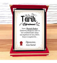 Tarih Öğretmenine Plaket (STD)