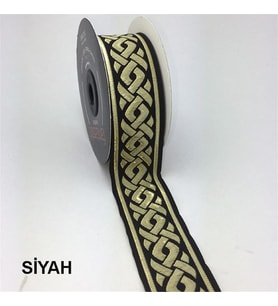 35069-Bordür - 10 mt Siyah-Altın