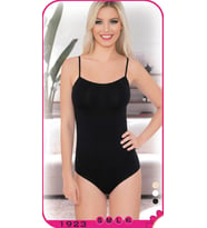 Siyah Kadın İnce Askılı Body Günlük İç Giyim S-XL 1923