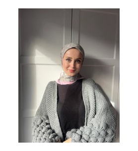 Çiçek Baharı Desen Bambu Eşarp