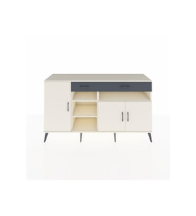 Kronos Konsol 5 Raflı 2 Çekmeceli 3 Kapaklı 176x59x99 Aytaşı-Aytaşı/Antrasit