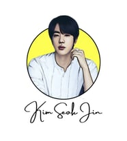 Bts Jin Logosu Tablo Ahşap Poster Dekoratif Kod3858