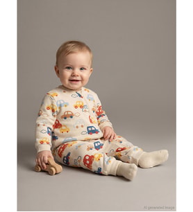 LCW baby Bej 2.5 Tog Baskılı Erkek Bebek Uyku Tulumu