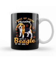 Mom I Wake Up Every Morning With a Beagle By My Side Kupa Bardak Porselen
