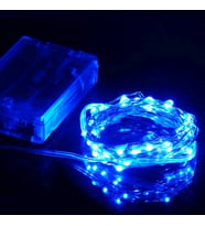 6 METRE SU GEÇİRMEZ MAVİ PİLLİ LED IŞIK MİCRO DÖKME LED SABİT YANAR ULTRA PARLAK CANLI MAVİ IŞIK