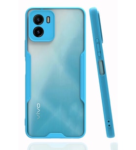 Durukar® Vivo Y15S Kılıf Platin Silikon - Mavi