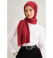 Viscon Kazayağı Desen Şal 3 (Bordo)