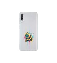 Samsung Galaxy A70S ile uyumlu Splash arı tasarımlı şeffaf silikon kılıf