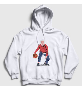 Presmono Unisex Beyaz Basketball Basketbol Albert Einstein Kapüşonlu Sweatshirt 330531tt